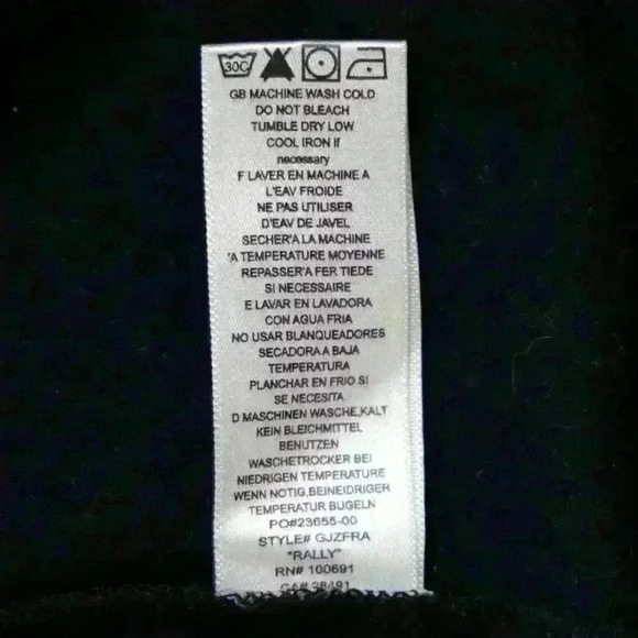 VINTAGE Y2K Hurley Black Zip Up Jacket w/Rainbow Waistband and Cuffs Size Medium - Picture 9 of 10